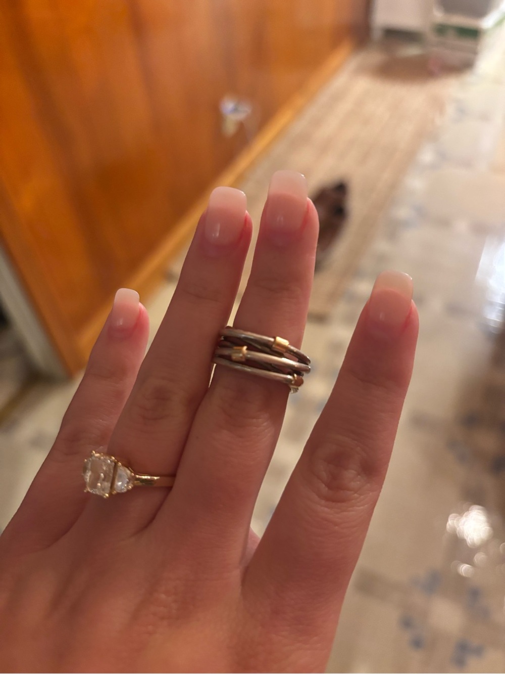 RETIRED - Pandora Stackable Mixed Metal Ring Set in Gold and Silver